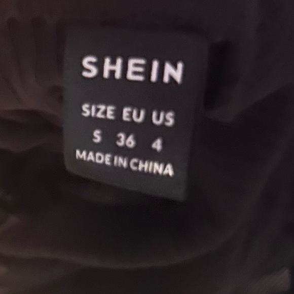 SHEIN Black Ruched Bodycon Pencil Midi Skirt S - Picture 2 of 3